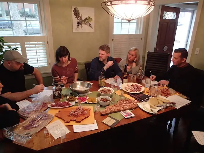 Discussing the finer points of Kentucky bourbon and country ham pairing (image copyright The Whiskey Wash)