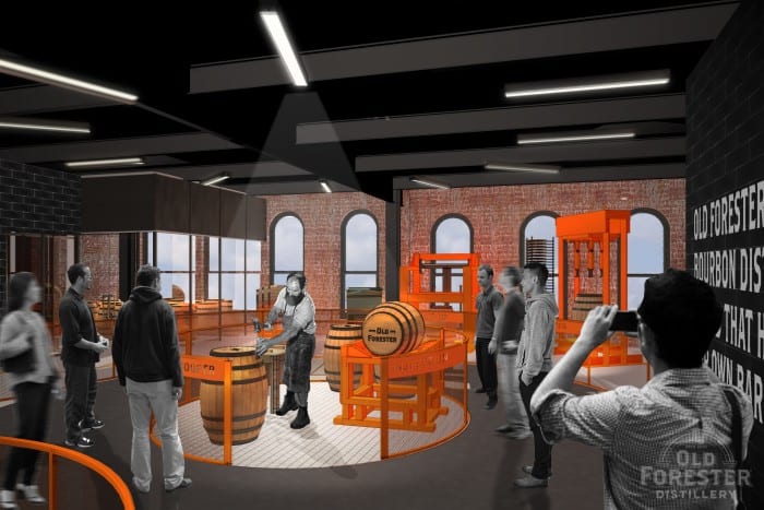 Cooperage. Each station will feature live interaction with the people behind the production. This area allows visitors the opportunity to engage with the Cooper as the barrels are tested for leakage and finished.