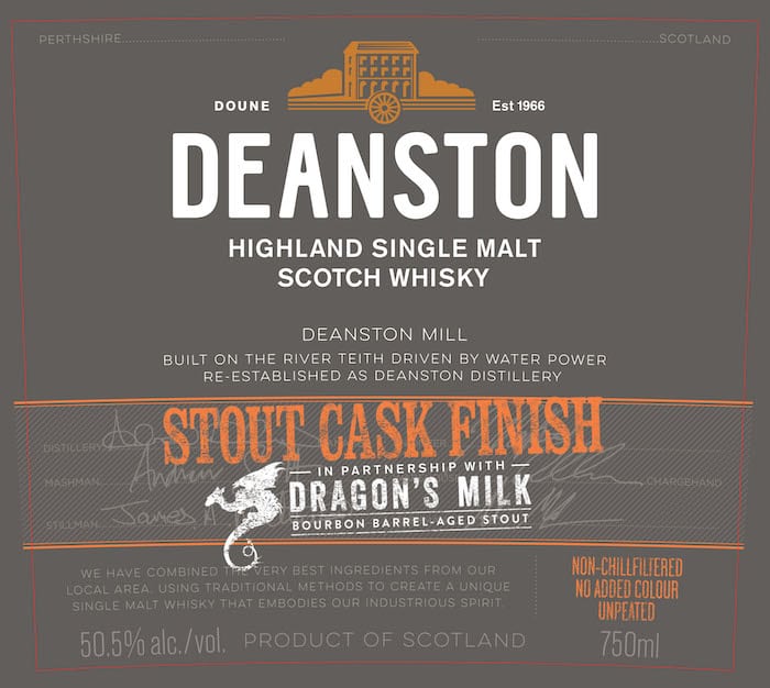 Deanston Dragon's Milk Stout Cask FinishDeanston Dragon's Milk Stout Cask Finish