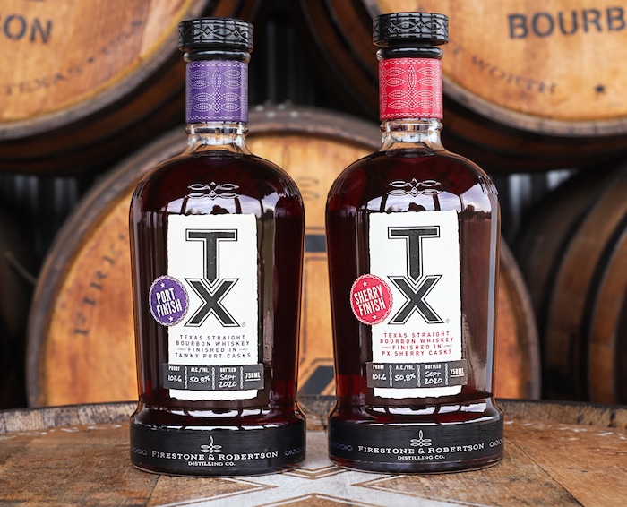 TX Straight Bourbon Tawny Port Finish and TX Straight Bourbon PX Sherry Finish expressions