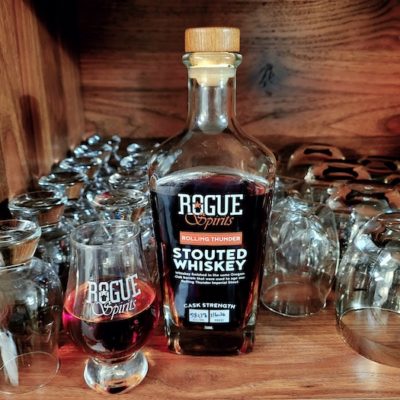 Rogue Spirits Rolling Thunder Stouted Whiskey (image via Courtney Kristjana)