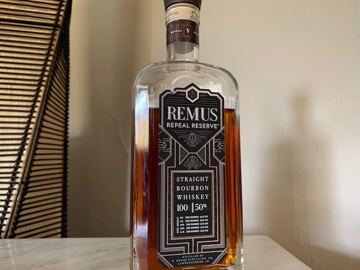 Remus Repeal Reserve Series V Straight Bourbon Whiskey (image via Carin Moonin)