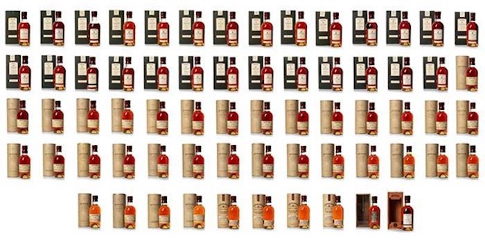 Aberlour A’Bunadh whisky vertical