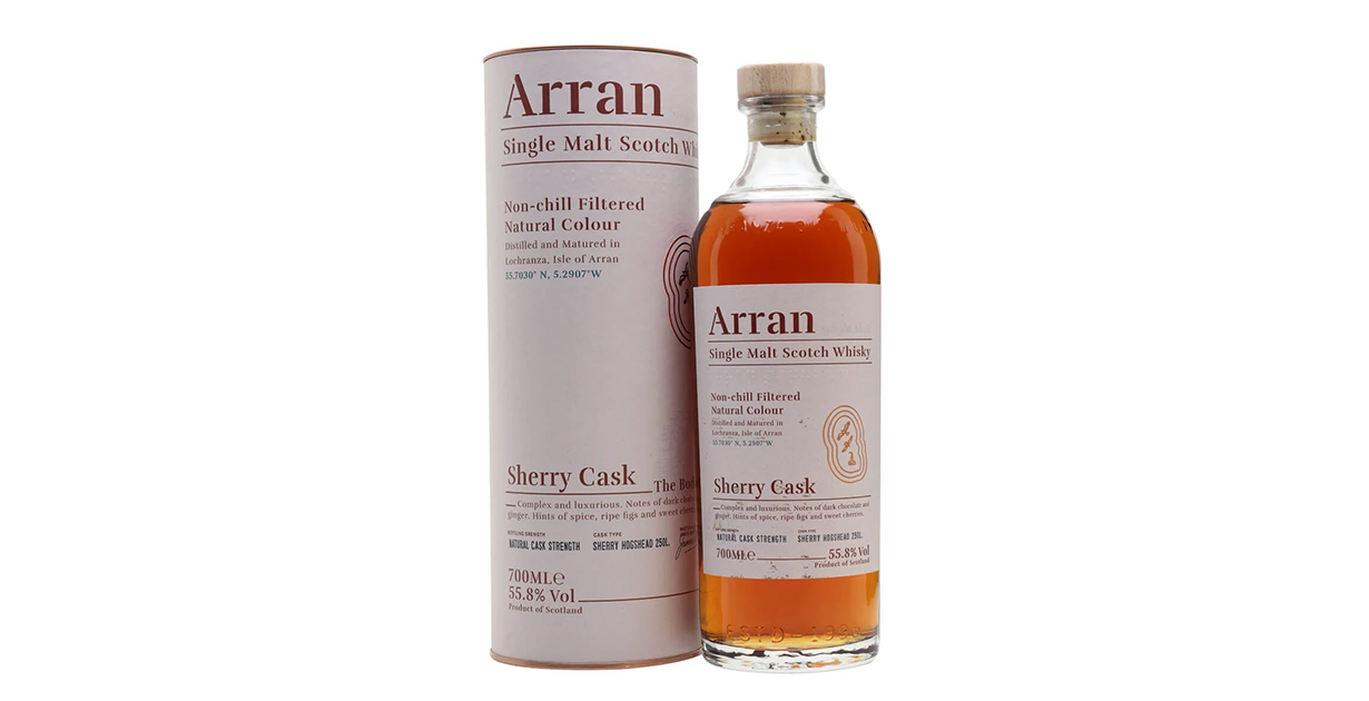 An image of the Arran Sherry Cask whisky 