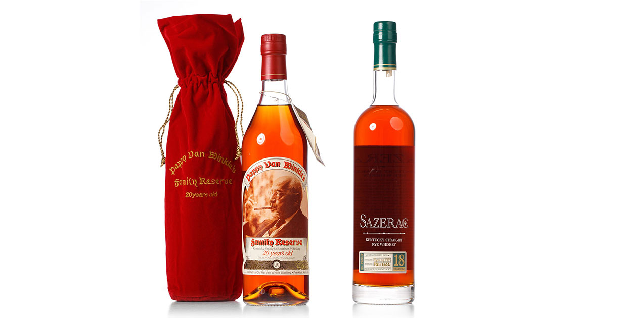 Pappy Van Winkle is a Straight Bourbon whiskey. Sazerac is a rye whiskey.