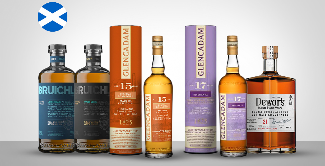 Bruichladdich, Glencadam, and Dewar’s bring new releases the market in early 2024, including an experiment with Mizunara oak, sherry and Madeira cask finishes, and higher age statement whiskies.