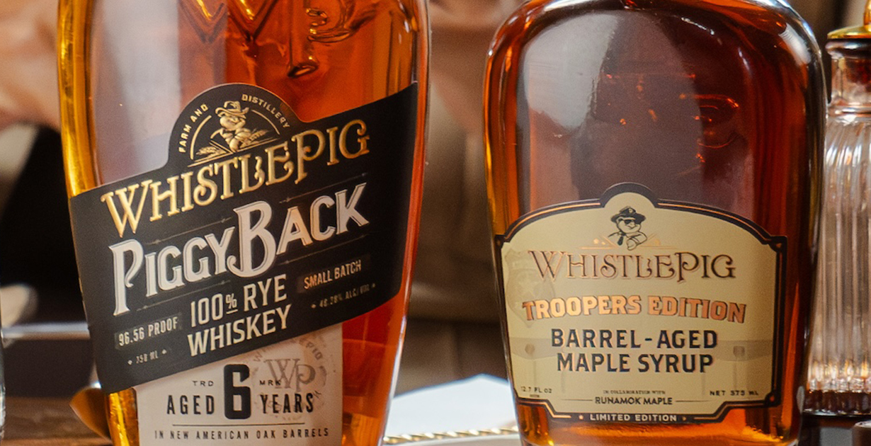 WhistlePig PiggyBack Rye and WhistlePig Barrel-Aged Maple Syrup: Troopers Edition 