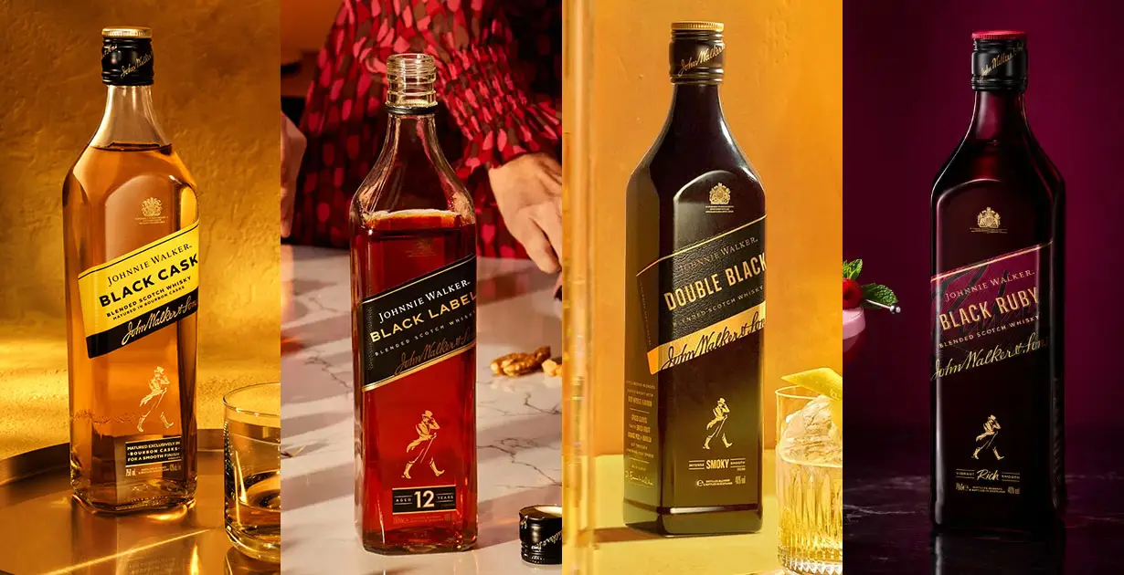 Johnnie Walker Black vs. Double Black vs. Black Cask vs. Black Ruby: The Complete Black Family Guide