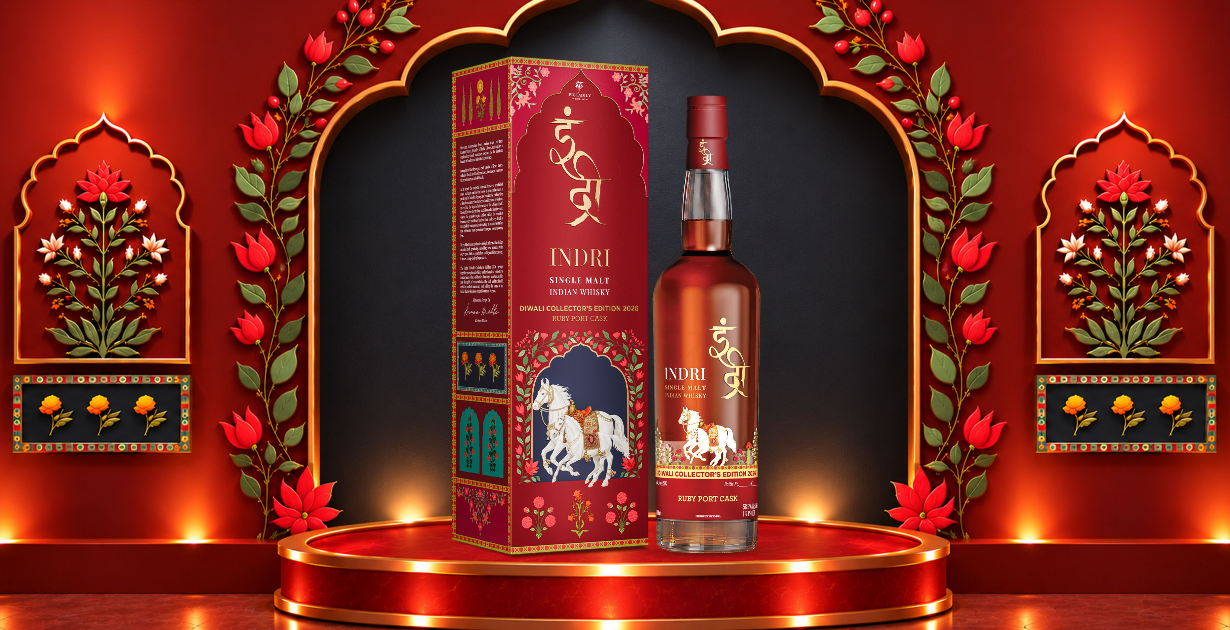 Indri Unveils Diwali Collector's Edition 2026, Matured In Ruby Port Casks