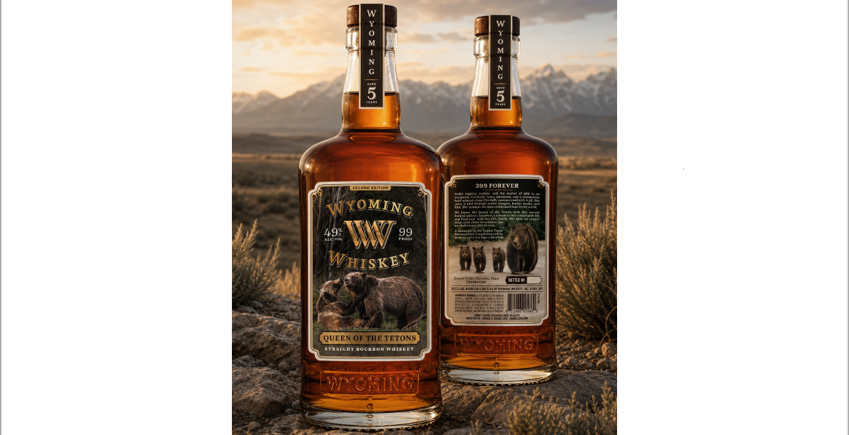 Wyoming Whiskey launches Queen of the Tetons Second Edition bourbon honoring Grizzly 399