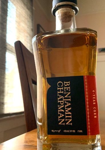 Benjamin Chapman 4-Year Corn Whiskey (iimage via Carin Moonin)