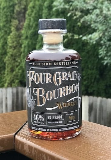 Bluebird Distilling Four Grain Bourbon (image via Jennifer Williams)