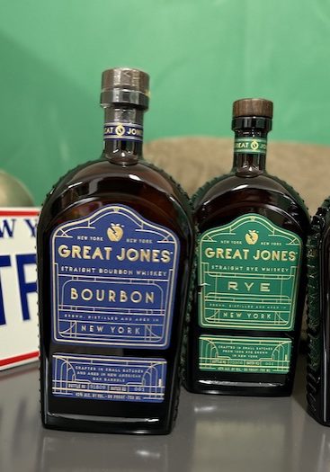 Great Jones Straight Bourbon, Four Grain Straight Bourbon, and Straight Rye (image via Scott Bernard Nelson)