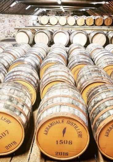 Whisky at age at the Annadale distillery (image via Annadale)