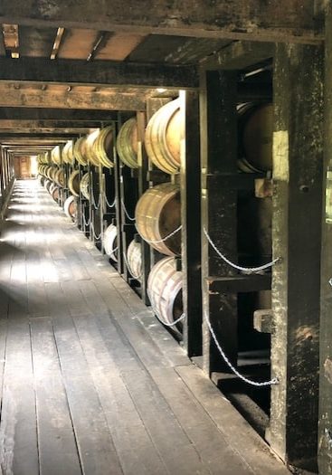 Inside an aging warehouse at Heaven Hill (image copyright The Whiskey Wash)