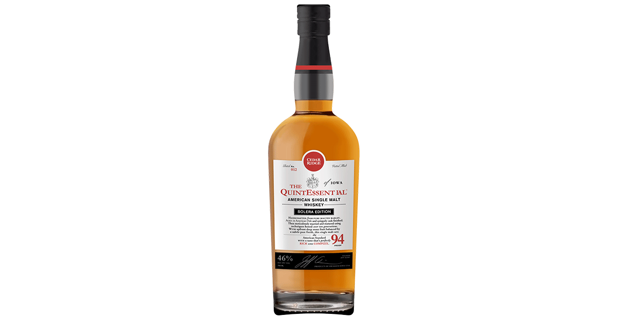 Cedar Ridge The QuintEssential Solera Edition American Single Malt Whiskey Review